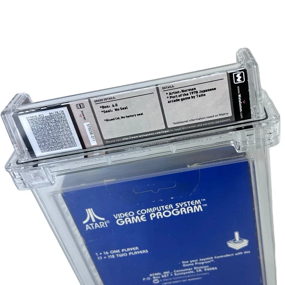 Atari 2600 Space Invaders WATA 6.0 Rare Blue Box/Label CX2632 Graded Glue Sealed - Image 4 of 4