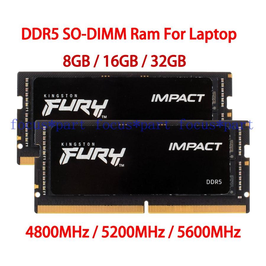 Kingston FURY 8GB 16GB 32GB 64GB DDR5 4800 5200 5600 MHz SO-DIMM