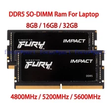 Kingston FURY 8GB 16GB 32GB 64GB DDR5 4800 5200 5600 MHz SO-DIMM Laptop Ram lot