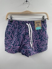 NWT Chubbies The Dark Marzipans Swim Trunk Men's 4" XS Multicolor Drawstring