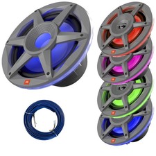 4x JBL 6.5" 300W RGB LED Marine Speakers, 10" 300W Subwoofer Single , 16G Wire