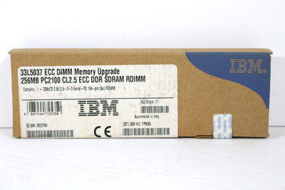 *NEW* IBM 33L5037 256MB PC2100 ECC DDR SDRAM RDIMM 184-Pin Server Memory CL2.5