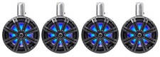  4 KICKER 45KMTC8 8" 1200 Watt Marine Wakeboard Tower Speakers w/LED's KMTC8
