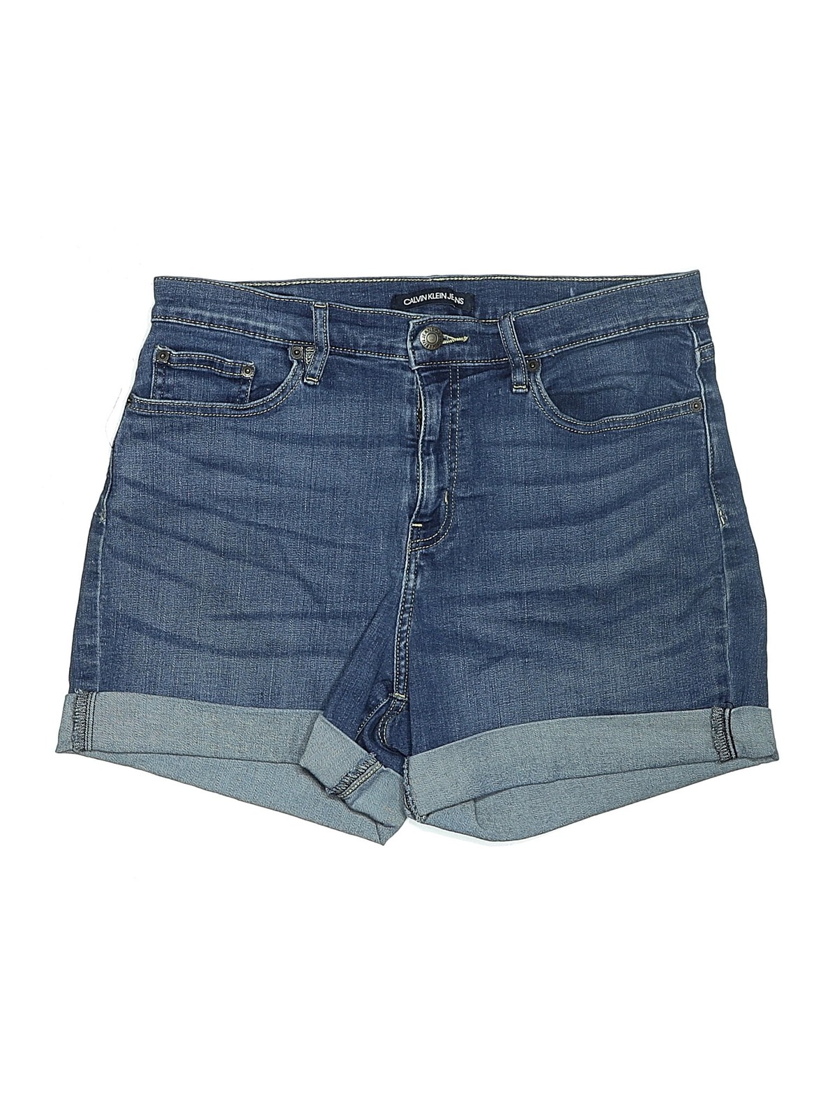 CALVIN KLEIN JEANS Women Blue Denim Shorts 10