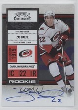 2010-11 Panini Playoff Contenders Rookie Ticket Zac Dalpe #125 Auto 0f8
