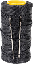 Sail Repair Kit with Sail Needle, Thick Waxed String Black/Brown/White Twine for