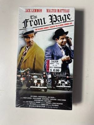 The Front Page (1974) VHS - GoodTimes Home Video (1997) Factory Sealed