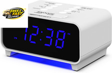 CKS1500 Smartset Dual Alarm Clock Radio with AM/FM, 0.9  Blue LED Display,