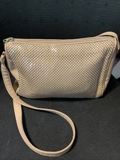 Vintage Whiting and Davis Tan Mesh Shoulder Strap Purse Great Shape
