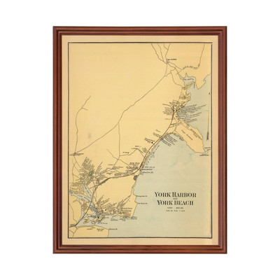 Old Map of York Beach, ME 1894 - Vintage York Beach Maine Ar