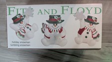 Fitz and Floyd Holiday Snowmen Tumblers Figur...