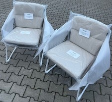 JOOP! Dining Chair Mesh Cream 60,5x86x66cm Stühle mit 2 Kissen Beige 2 Stk. NEU