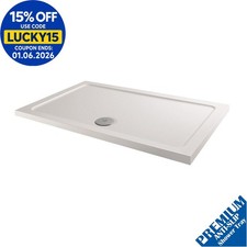 1000x800mm Shower Tray Rectangular Low Profile Premium Anti-Slip FREE Waste