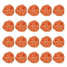 Wicker Rattan Balls 20 Pack 1.2in for DIY Craft  Orange