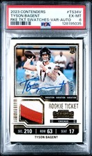 2023 CONTENDERS RC TKT SWATCHES VAR-AUTO #TS34V TYSON BAGENT 9/25 PSA 6