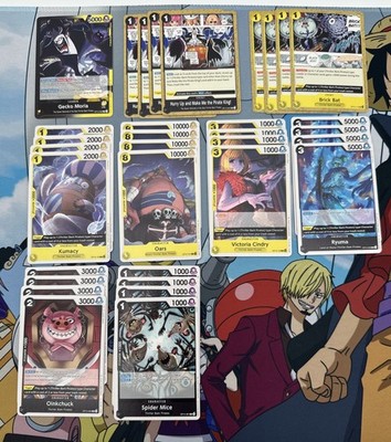 One Piece TCG OP14 & OP15 Gecko Moria Base Deck w/ 10 Don!!! English