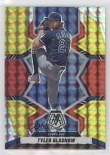 2022 Panini Mosaic Choice Fusion Red & Yellow Prizm Tyler Glasnow #52 0x4v