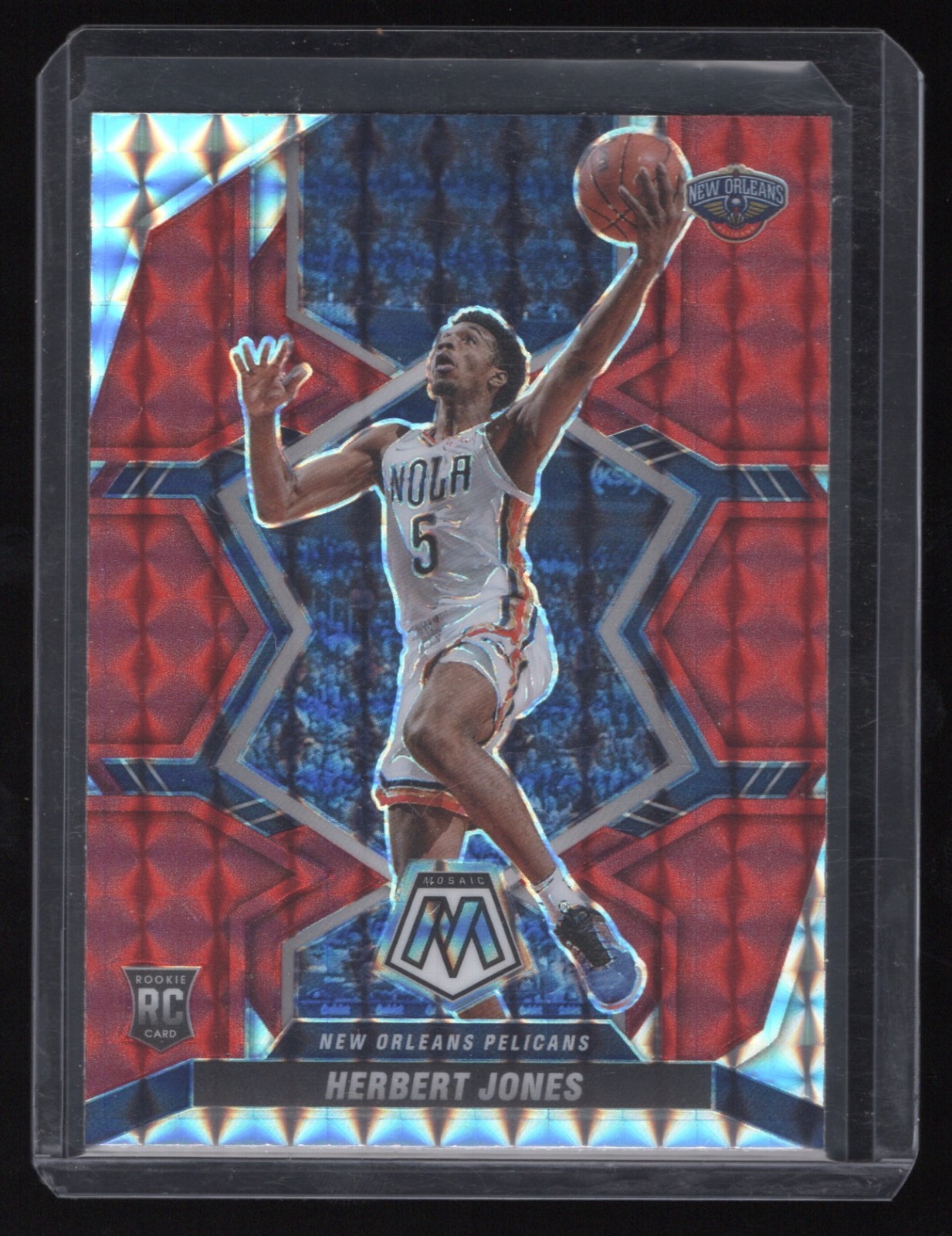 2021-22 Panini Mosaic #231 Herbert Jones Red Mosaic Prizm RC Rookie Color Match