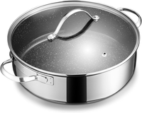 Bezia Schmorpfanne 28Cm Induktion, Schmortopf Mit Deckel 5,1L, Edelstahl 18/10 B