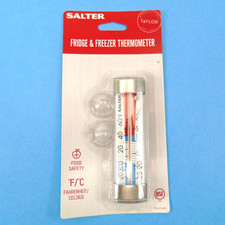 Salter Fridge Freezer Thermometer by Taylor Analog Style F/ C NSF Certified