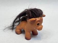 1964 Vintage Thomas Dam Design Denmark Troll Doll Horse Pony Toy Brown Hair