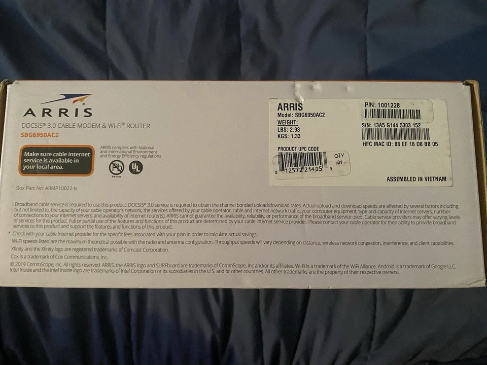 Arris SURFboard SBG6950AC2 DOCSIS 3.0 Cable Modem WiFi Router - Image 3 of 4