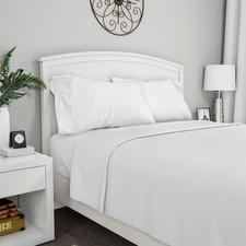Brushed Microfiber Sheet Set- 3 Piece- Embossed Checkered Bed Linens- Deep