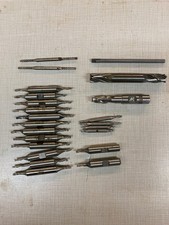Lot Of 20 NEW and USED 1/8" Single and Double End Mills w/two- 1/2" & one-15/64"