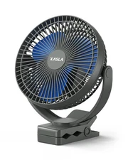 xasla 10000mAh Portable Rechargeable Clip on Fan, 8 inch Battery Operated Fan...