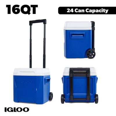 16 QT Laguna Ice Chest Cooler with Wheels, Blue