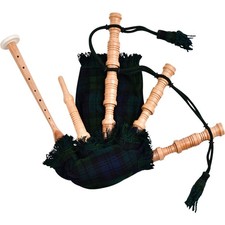 Mini Miniature Rosewood Bagpipe for Beginners Playable Gift set Black Watch
