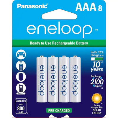 Eneloop Ni-Mh AAA Rechargeable Batteries (8-Pack)