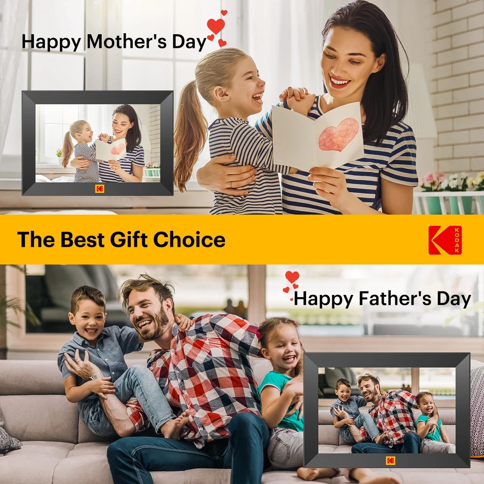 KODAK 10.1-inch Classic Digital Photo Frame CF102P, Wi-Fi, HD Touch-Screen 32GB - Image 3 of 4