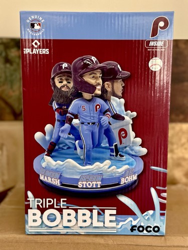 Bryson Stott, Alec Bohm, Brandon Marsh Philadelphia Phillies Daycare Bobble FOCO - Picture 1 of 7