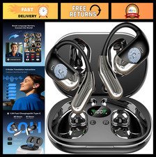 Real-Time AI Translation Earbuds, 144 Languages, 80H Playtime, Bluetooth 5.4, Mu