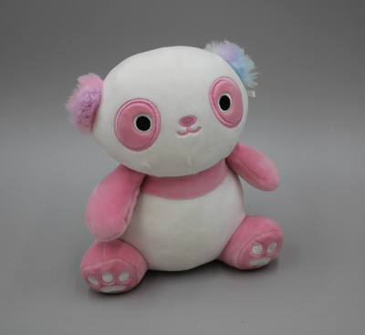 Squishmallow Kaldette Pink Panda Plush Target Exclusive Rainbow Ear 8'' Sitting