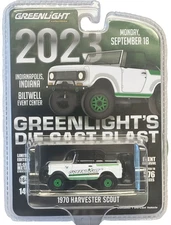 Greenlight 2023 Diecast Blast Event 1970 Harvester Scout 4x4 D6 CHASE 1/64