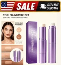 Facelove Foundation Stick, Changing Foundation Stick, 2-in-1 Waterproof Long