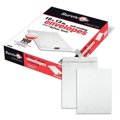 Quality Park Survivor R1580 Tyvek Mailer 10 x 13 White Box of 100