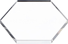 2 Inch Clear Hexagon Glass Tiles - 20 Pack - Art Craft DIY Home Transparent Mosa