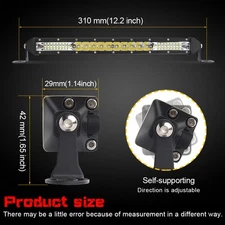 7/10/20/30/32/50inch LED Work Light Bar Single Row Spot Flood Combo Beam ATV UTV