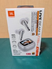 NEW JBL Live Beam 3 - Smart Touchscreen Case Earbuds Silver