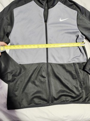 Nike Jacket Mens Medium Gray Black Dri-FIT Full Zip Training