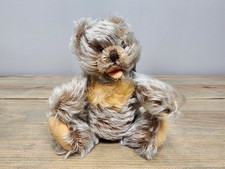 Vintage 1970's Steiff Long Mohair 7" Zotty Teddy Bear Fully Jointed Caramel Tips