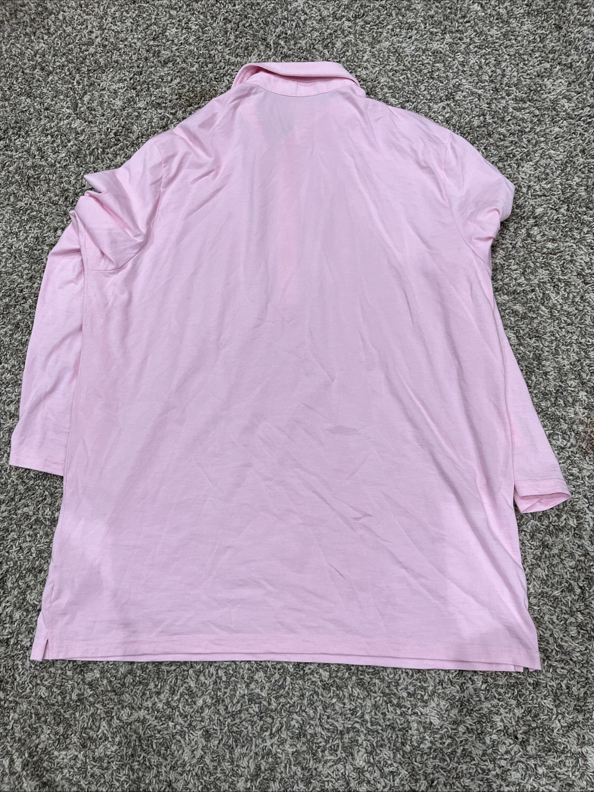 Criquet Long Sleeve Polo Shirt Size Large Pink (1862)