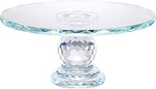 Crystal Glass Cake Stand, 11'' Cake Display Stand, Crystal Glass Fruit Plate