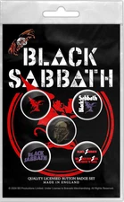 BLACK SABBATH Red Devil Button Badge Pin Set Of 5 BRAND NEW IMPORTED