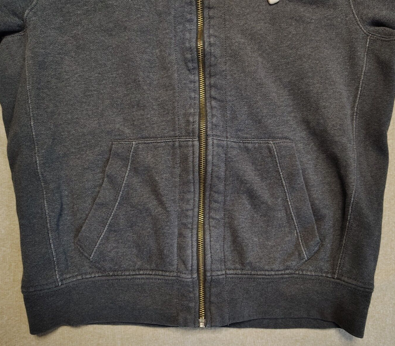 Polo Ralph Lauren felpa con cappuccio uomo grande L grigia full zip felpa foderata in pile pony