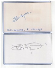 (2) BILLY WYNNE INDEX CARD SIGNED 1967-71 METS WHITE SOX PSA/DNA CERTIFIED