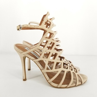 bright red block heels